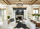 Solid Black Cowhide Rug #B3935