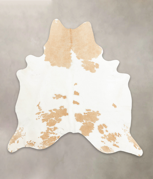 Beige and White Cowhide Rug #B3941