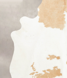Beige and White Cowhide Rug #B3941