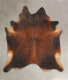 Brown with Red Cowhide Rug #B3945