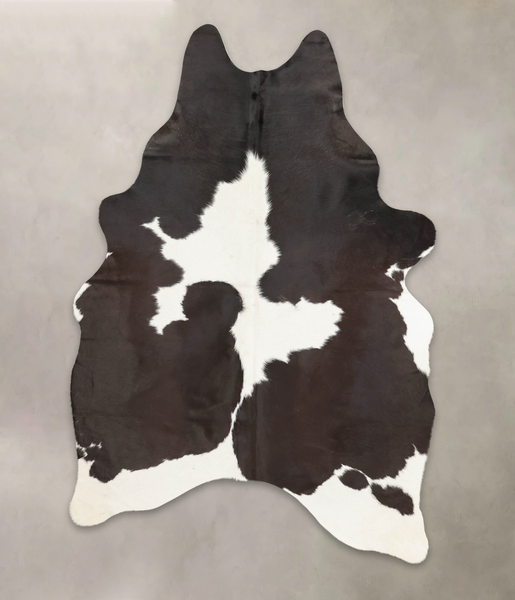 Chocolate and White Cowhide Rug #B3952