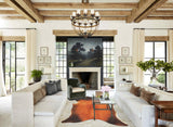 Brown with Red Cowhide Rug #B3953