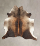 Brown with Red Cowhide Rug #B3954