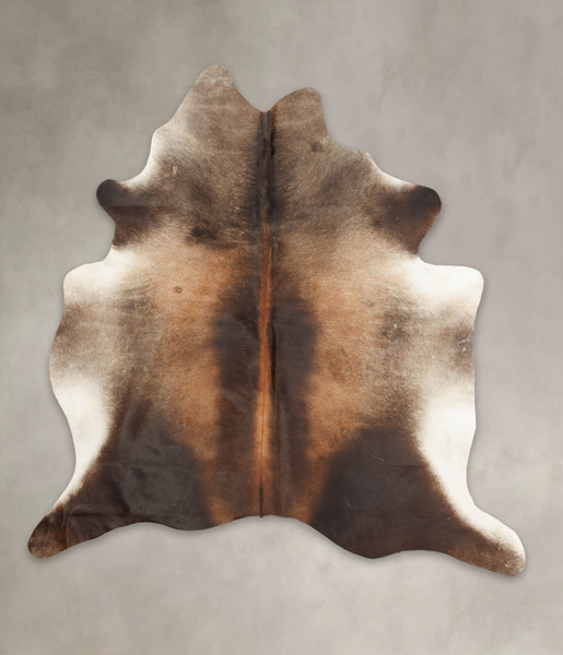 Brown with Red Cowhide Rug #B3954
