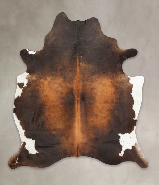 Chocolate and White Cowhide Rug #B3957