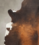 Chocolate and White Cowhide Rug #B3957