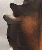 Brown with Red Cowhide Rug #B3959