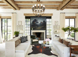 Brown with Red Cowhide Rug #B3959
