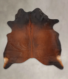 Brown with Red Cowhide Rug #B3980