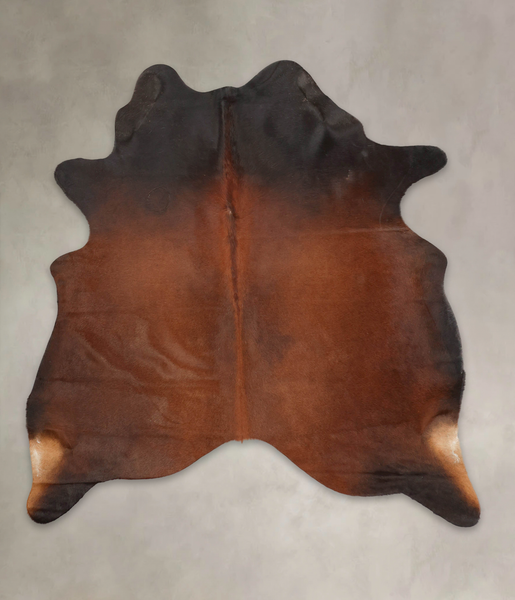 Brown with Red Cowhide Rug #B3980