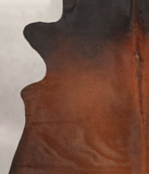 Brown with Red Cowhide Rug #B3980