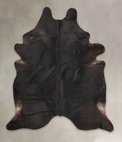 Solid Black Cowhide Rug #B3992