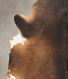 Chocolate and White Cowhide Rug #B4004