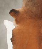 Brown with Red Cowhide Rug #B4005