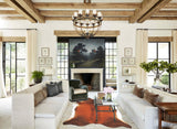 Brown with Red Cowhide Rug #B4005
