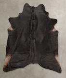 Solid Black Cowhide Rug #B4021