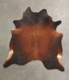 Brown with Red Cowhide Rug #B4024