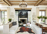 Brown with Red Cowhide Rug #B4024