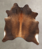Brown with Red Cowhide Rug #B4030