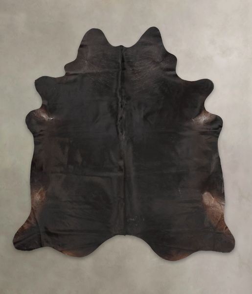 Solid Black Cowhide Rug #B4031
