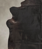 Solid Black Cowhide Rug #B4031