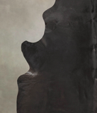 Solid Black Cowhide Rug #B4032