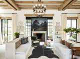 Solid Black Cowhide Rug #B4032