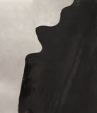 Solid Black Cowhide Rug #B4035