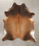 Brown with Red Cowhide Rug #B4050