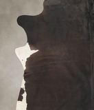 Solid Black Cowhide Rug #B4052