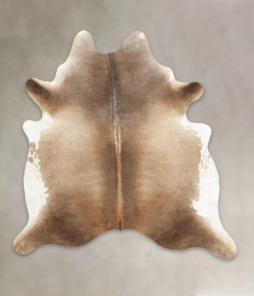 Grey with Beige Cowhide Rug #B4055