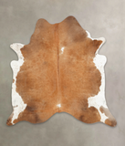 Brown and White Regular Cowhide Rug #B4060