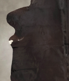 Solid Black Cowhide Rug #B4063