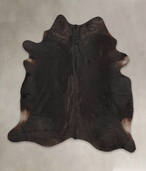 Solid Black Cowhide Rug #B4064