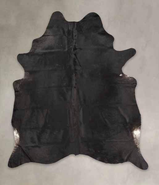Solid Black Cowhide Rug #B4065