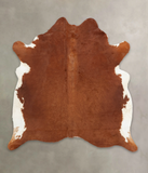 Brown and White Regular Cowhide Rug #B4074