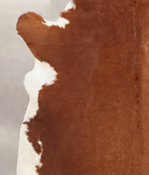 Brown and White Regular Cowhide Rug #B4074
