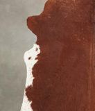Brown and White Cowhide Rug #B4078