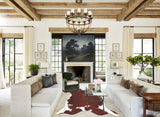 Brown and White Cowhide Rug #B4078