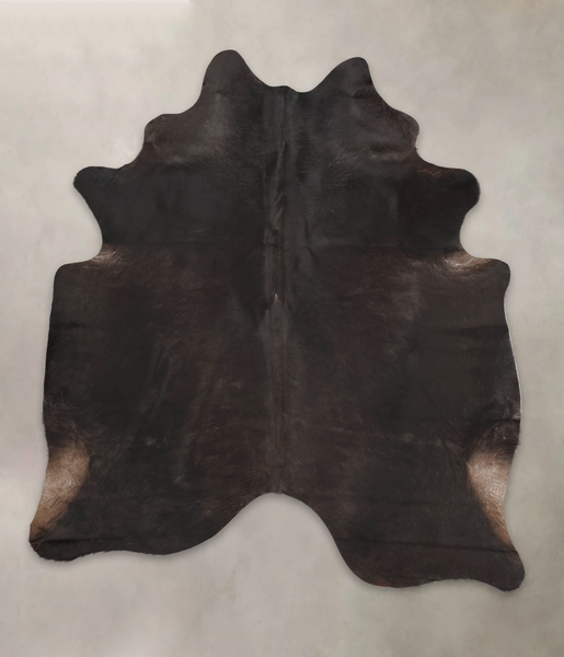 Solid Black Cowhide Rug #B4082