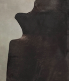 Solid Black Cowhide Rug #B4082
