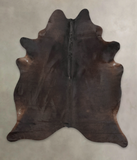 Solid Black Cowhide Rug #B4083