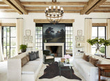 Solid Black Cowhide Rug #B4083