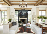 Brown with Red Cowhide Rug #B4099