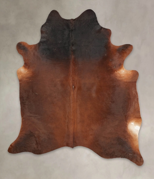 Brown with Red Cowhide Rug #B4107