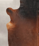 Brown with Red Cowhide Rug #B4107