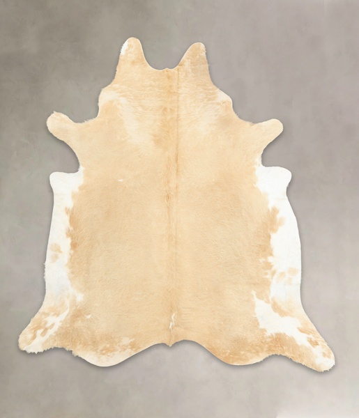 Beige and White Cowhide Rug #B4144