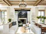 Grey with Beige Cowhide Rug #B4171
