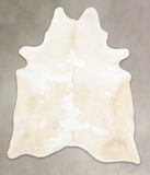 Beige and White Cowhide Rug #B4174