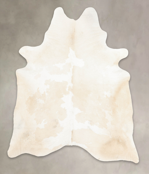 Beige and White Cowhide Rug #B4174
